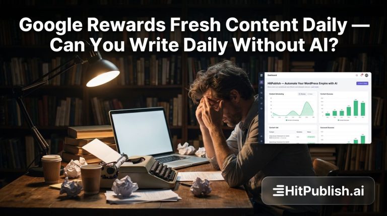 Google Rewards Fresh Content Daily — Can You Write Daily Without AI?