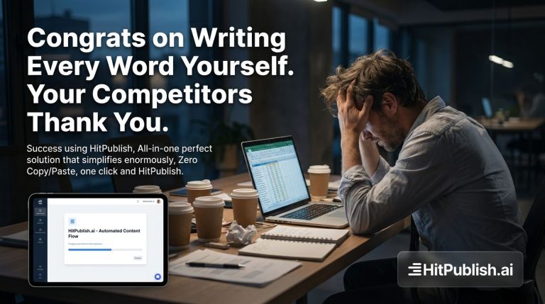 Congrats on Writing Every Word Yourself. Your Competitors Thank You