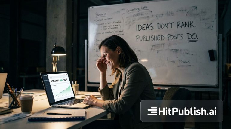 Ideas Don’t Rank. Published Posts Do.