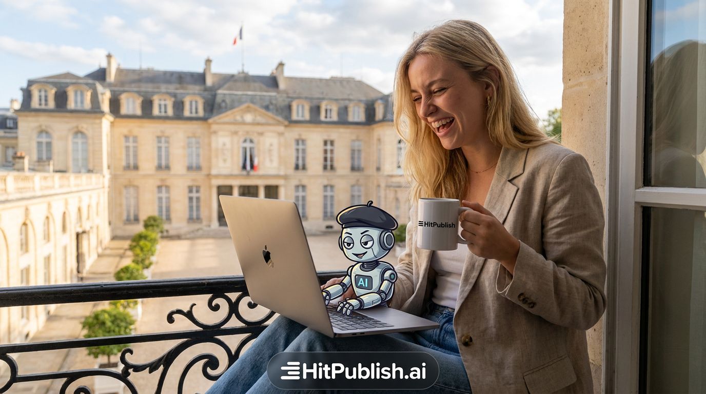 A marketer leverages HitPublish.ai to generate SEO-optimized content and publish directly to WordPress via REST API