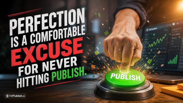 Perfection Is a Comfortable Excuse for Never Hitting Publish