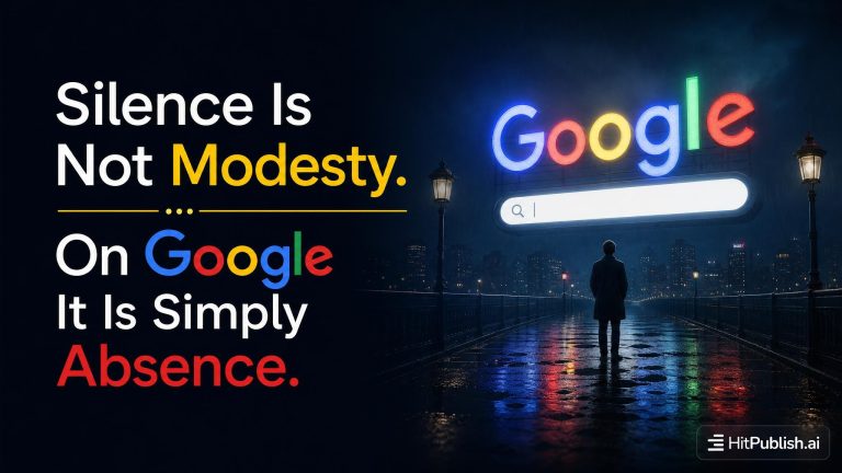 Silence Is Not Modesty, On Google It Is Simply Absence