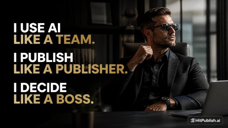 I Use AI Like a Team. I Publish Like a Publisher. I Decide Like a Boss.