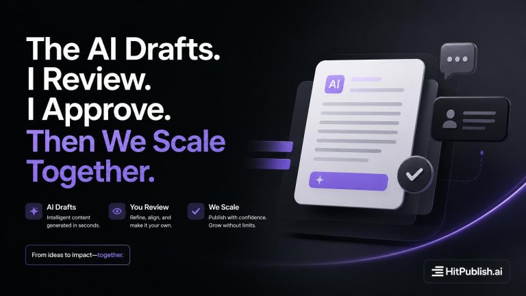 The AI Drafts. I Review. I Approve. Then We Scale Together.