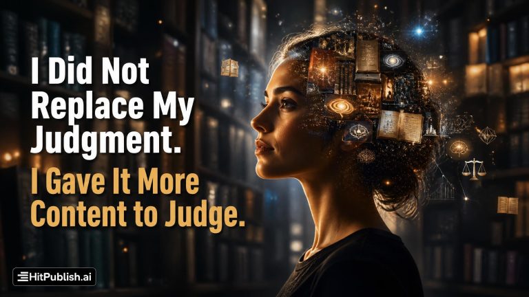 I Did Not Replace My Judgment. I Gave It More Content to Judge.