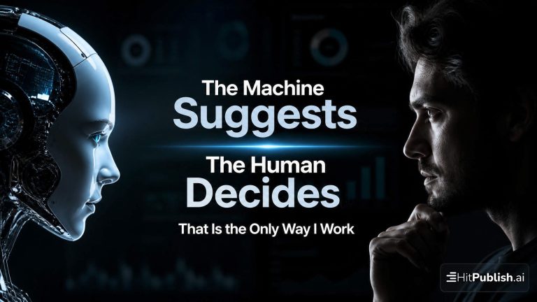 The Machine Suggests. The Human Decides. That Is the Only Way I Work.