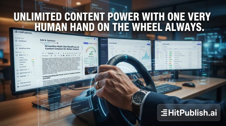 Unlimited Content Power With One Very Human Hand on the Wheel Always.